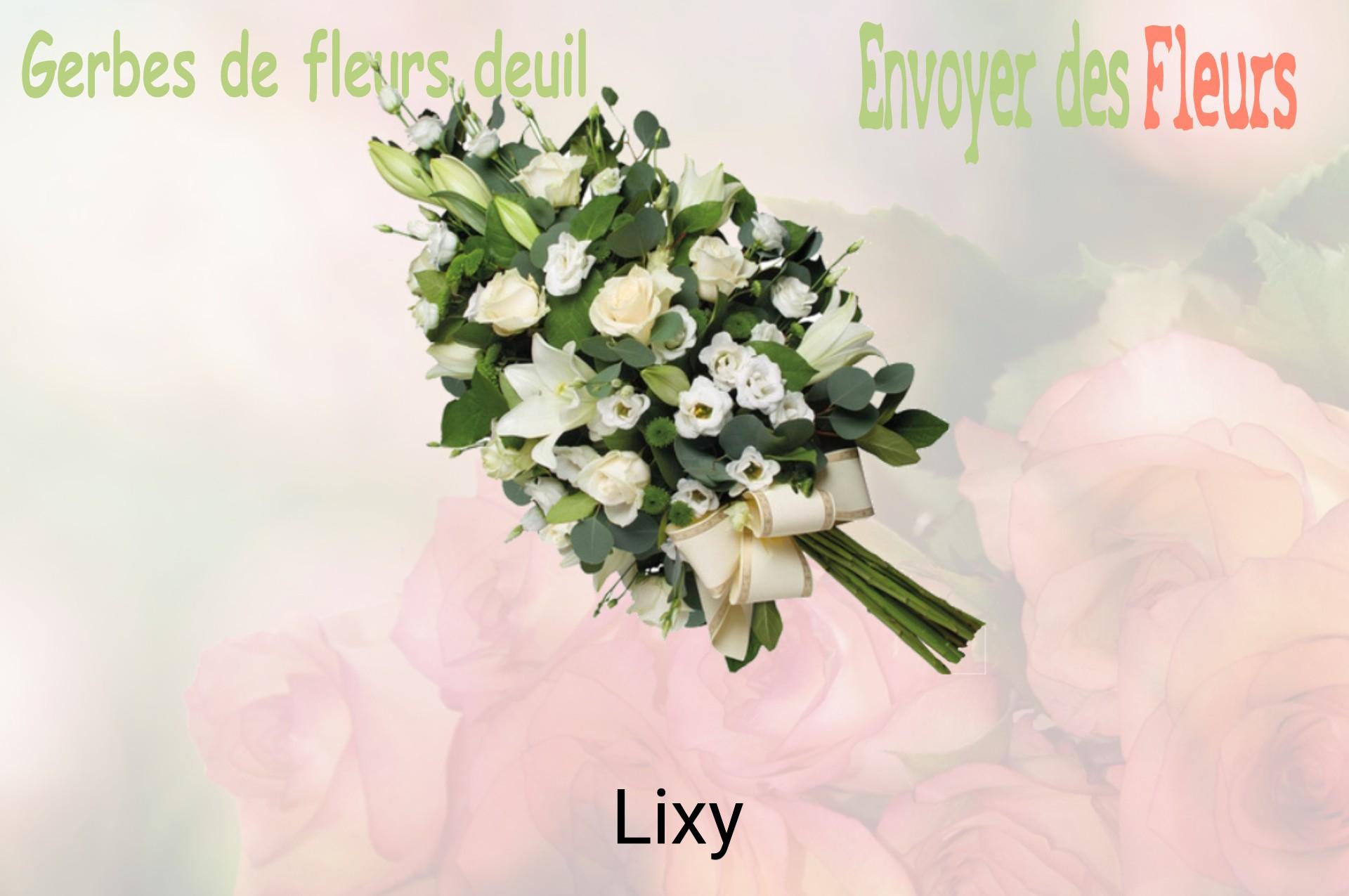 Gerbe de fleurs de deuil livrée à Lixy